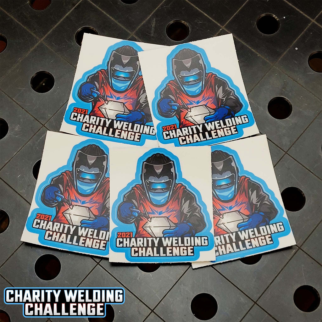 5 x Charity Welding Challenge 2021 Aufkleber